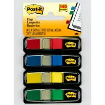 Post-It | PostIt Flags, Primary Colors, 1/2 in Wide, 35/Dispenser, 4