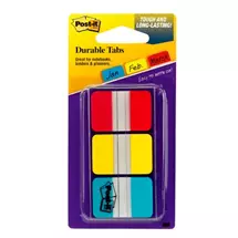 Post-It | PostIt Tabs, 1 inch Solid, Red, Yellow, Blue, 22 Tabs/Color,