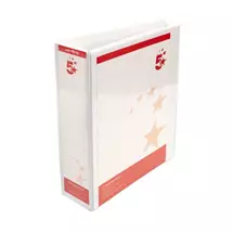 Ring Binders | 5Star 933112 ring binder A4 Red, White | In Stock | Quzo UK