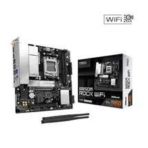 ASRock | ASRock B850M Rock WiFi AMD AM5 Socket Motherboard, MicroATX, 2x DDR5