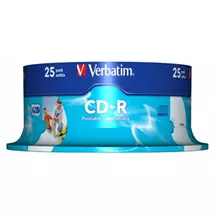 VerbaTim | Verbatim CD-R AZO Wide Inkjet Printable 700 MB 52x 25 pc(s)