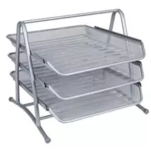 Desk Trays/Organizers | Q-CONNECT KF00822 desk tray/organizer Silver | In Stock