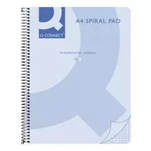 New Arrivals &amp; Just In | Q-CONNECT Spiral Notepad A4, PP cover, grids, 4-holes – Blue
