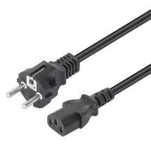 Manhattan | Manhattan Mains Power Cord/Cable, Euro 2pin plug (CEE 7/4 Schuko) to