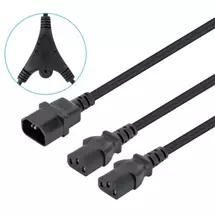 Manhattan | Manhattan Power Cord/Cable YSplitter, C14 Male to 2x C13 Female