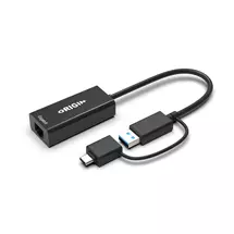 Origin Storage USB3.0 or USB-C (with USB-C male to USB3.0 female adapter) to RJ45 Gigabit Adapter