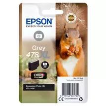 Ink Cartridges | Epson Squirrel Singlepack Grey 478XL Claria Photo HD Ink
