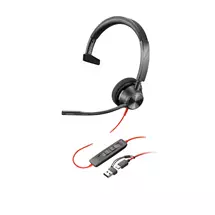 USB Headphones | HP Poly Blackwire 3310 Microsoft Teams Certified Headset +USBC/A