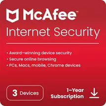 Mcafee  | McAfee Internet Security 3 Device 1 Year | In Stock