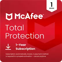 Mcafee  | McAfee Total Protection Antivirus security 1 license(s) 1 year(s)