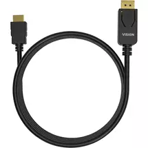 Top Brands | Vision TC 1MDPHDMI/BL video cable adapter 1 m DisplayPort HDMI Type A