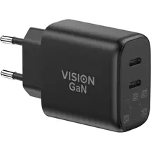 Top Brands | Vision TCPUSBCEU/65 mobile device charger Universal Black AC Fast