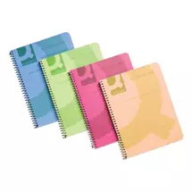 Writing Notebooks | Q-CONNECT Spiral Notepad A5, PP cover, lined, 6-holes – Pink