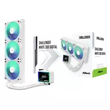 New Arrivals &amp; Just In | ASRock Challenger 360 Digital White AIO Liquid CPU Cooler, 360mm
