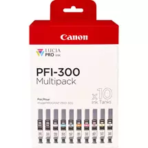 Canon PFI300 ink cartridge 10 pc(s) Original Black, Blue, Cyan, Grey,