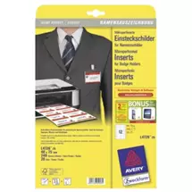 Avery | Avery L4726-20 identity badge/badge holder Paper 240 pc(s)