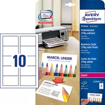 Avery Specialist Papers | Avery C32026-25 business card Laser/Inkjet Cardboard White 25 pc(s)
