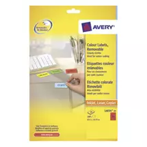 Address Labels | Avery L6034-20 self-adhesive label Red 24 pc(s) | Quzo UK