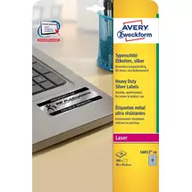 Address Labels | Avery L601220 selfadhesive label Rounded rectangle Permanent Silver