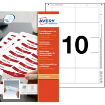 Visitors Badge | Avery 8554 printer label White Non-adhesive printer label