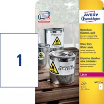 Avery Large Labels | Avery L477520 selfadhesive label Rounded rectangle Permanent White 20