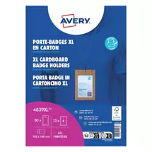 Avery Visitors Badge | Avery 4839XL identity badge/badge holder Cardboard 50 pc(s)
