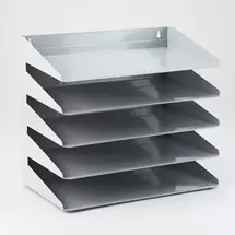Magazine Racks | Avery Steel Letter Rack 5 Tier Grey 605 | In Stock
