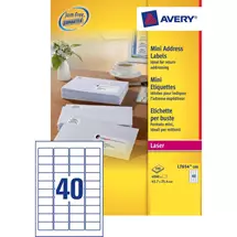Avery Printer Labels | Avery Mini Laser labels, 45.7 x 25.4 mm | Quzo UK
