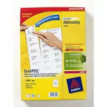 Avery Printer Labels | Avery QuickPEEL White FSC | Quzo UK