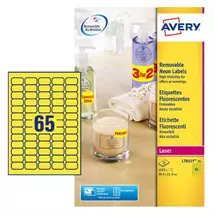 Avery | Avery White Mini Label - Laser - L7651 Yellow | Quzo UK