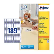 Paper | Avery White Removable Mini Labels | In Stock | Quzo UK