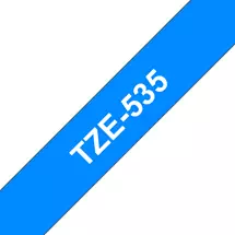 Label Printer Tape | Brother Laminated tape 12mm, White on blue, TZe, Thermal transfer,