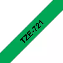 Label Printer Tape | Brother Laminated tape 9mm, Black on green, TZe, Grey, Thermal