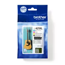 Brother Ink Cartridges | Brother LC421XLVAL PagePack 4 pc(s) Original High (XL) Yield Black,