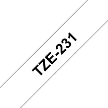 Label Printer Tape | Brother TZE-231 label-making tape Black on white | In Stock