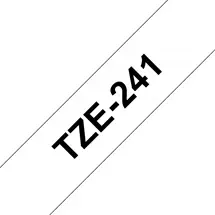 Label Printer Tape | Brother TZE-241 label-making tape Black on white | In Stock