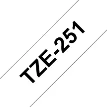 Label Printer Tape | Brother TZE-251 label-making tape Black on white | In Stock