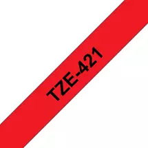 Label Printer Tape | Brother TZE-421 label-making tape Black on red | In Stock