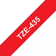 Label Printer Tape | Brother TZE-435 label-making tape White on red | In Stock