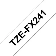 Label Printer Tape | Brother TZE-FX241 label-making tape Black on white TZ