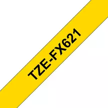 Label Printer Tape | Brother TZE-FX621 label-making tape Black on yellow