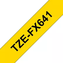Label Printer Tape | Brother TZE-FX641 label-making tape Black on yellow TZ