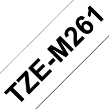Label Printer Tape | Brother TZE-M261 label-making tape Black on white | In Stock