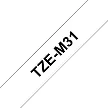 Label Printer Tape | Brother TZE-M31 label-making tape Black on transparent