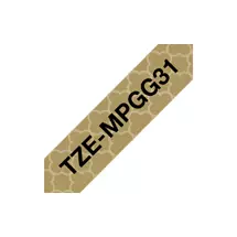 Label Printer Tape | Brother TZE-MPGG31 label-making tape Black on gold