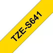 Label Printer Tape | Brother TZE-S641 label-making tape Black on yellow TZ