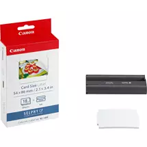 Printer Labels | Canon KC-18IF Colour Ink + 54 x 86 mm Sticker Paper Set, 18 Sheets