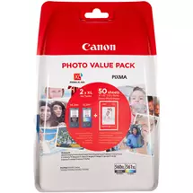 Canon Ink Cartridges | Canon PG560XL Black and CL561XL Colour Ink Cartridge + Photo Paper