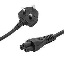 New Arrivals &amp; Just In | connektgear 2m UK Mains Power Cable  UK Plug to C5 (Cloverleaf)