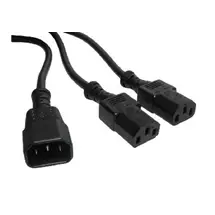 New Arrivals &amp; Just In | Cables Direct RB-335W power cable Black C14 coupler 2 x C13 coupler